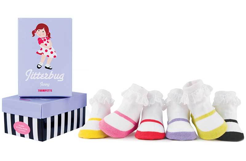 Trumpette Jitterbug Socks, 6 Pack