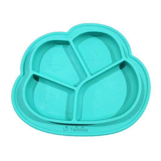 Li'l Twinkies Anti-Slip Silicone Dish Plate - Teal