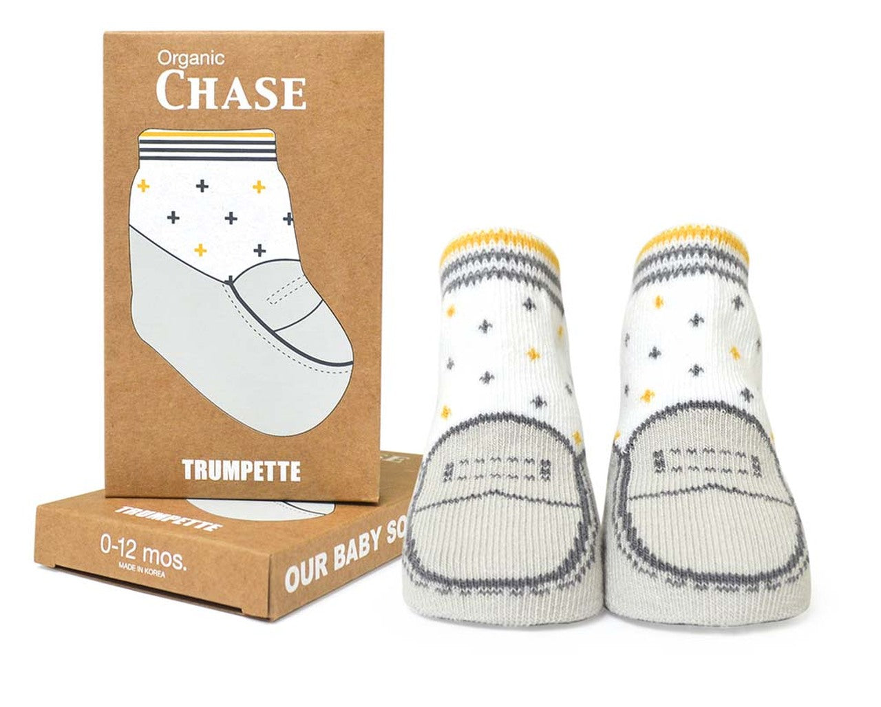 Trumpette Organic Cotton Chase Gray Socks, 1 Pack