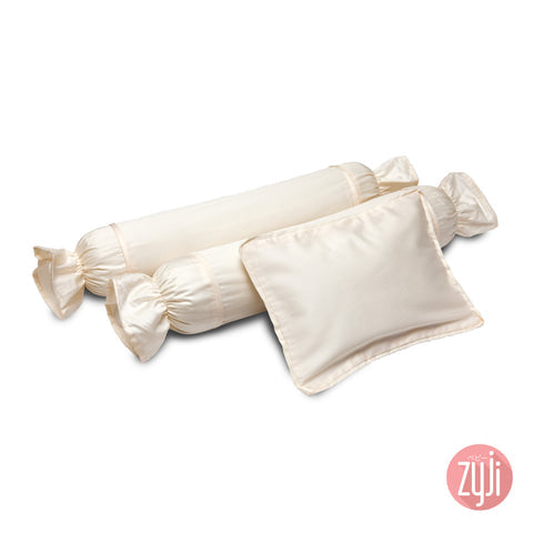 3pc Luxury Pillowcase Set - Cream