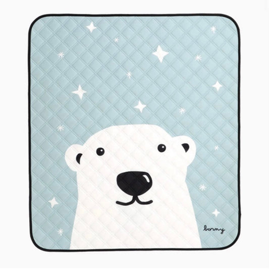 Borny Medium Quilted Waterproof Mats - Polar Bear Blue