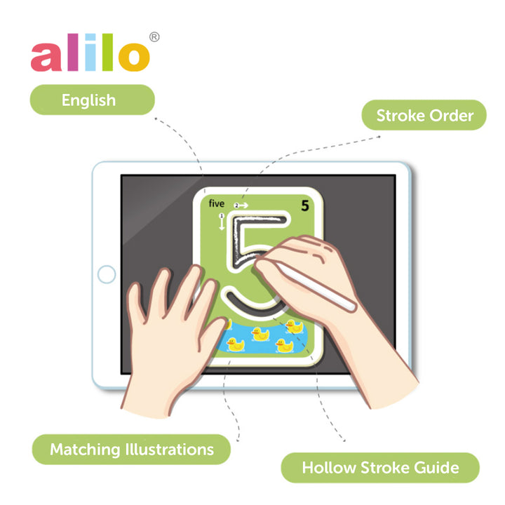 Alilo Educational Stencil Set - Alphabet & Numbers