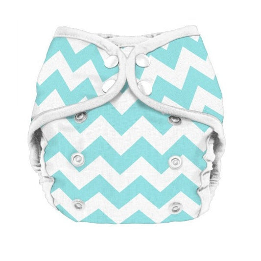 Planetwise Diaper Cover - Teal Chevron