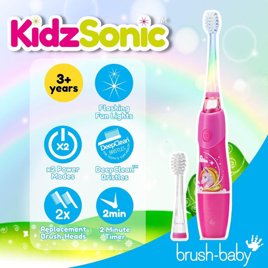 Brush-Baby Kidzsonic Electric Toothbrush - Unicorn