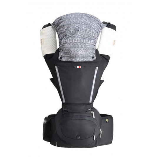 Bebear AX Foldable Aluminum Hip Seat Carrier - Brilliant Black