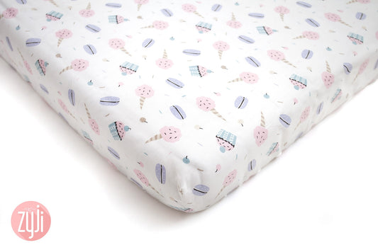 Crib Fitted Sheet (28X52) - Cotton Candy