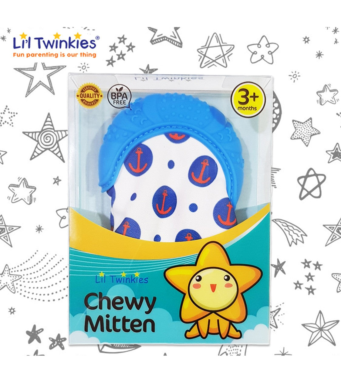 Li'l Twinkies Chewy Mitten, Blue