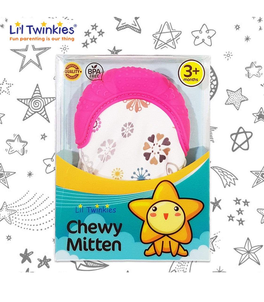 Li'l Twinkies Chewy Mitten, Pink