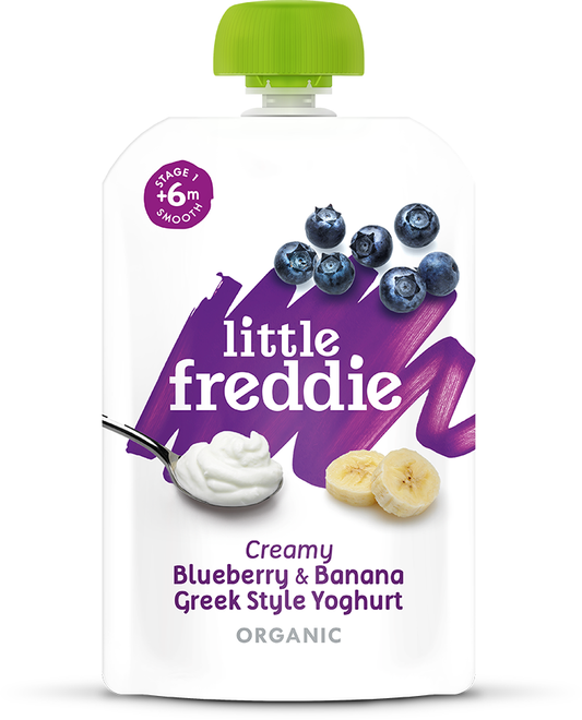 Little Freddie 100g Creamy Blueberry & Banana Greek Style Yoghurt