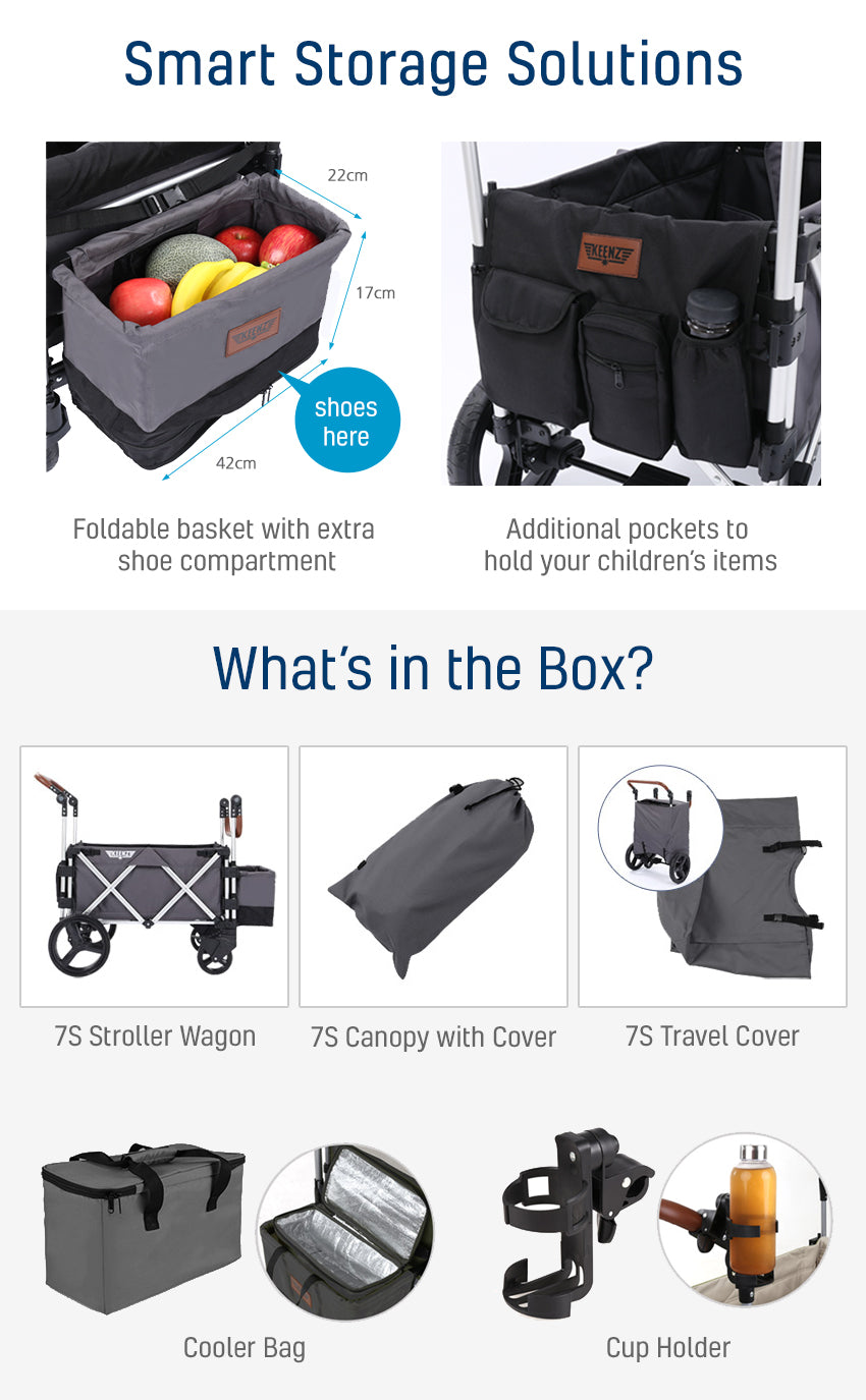 Keenz 7S Stroller Wagon - Gray