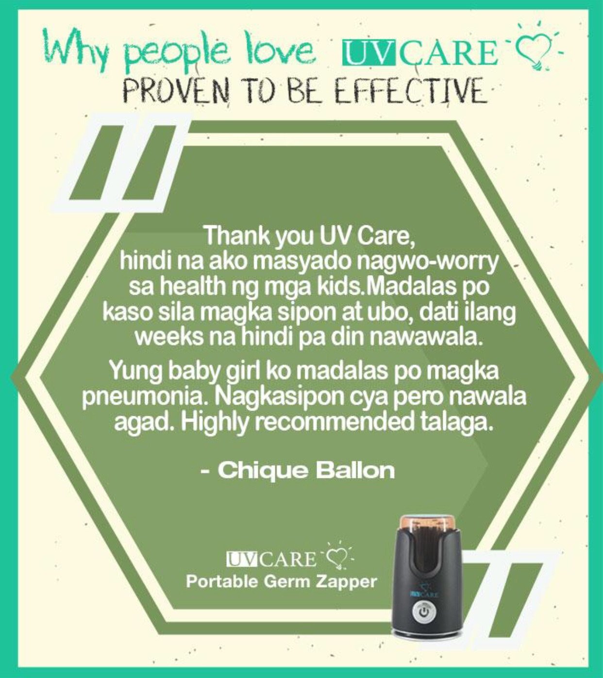 UV Care Portable Germ Zapper