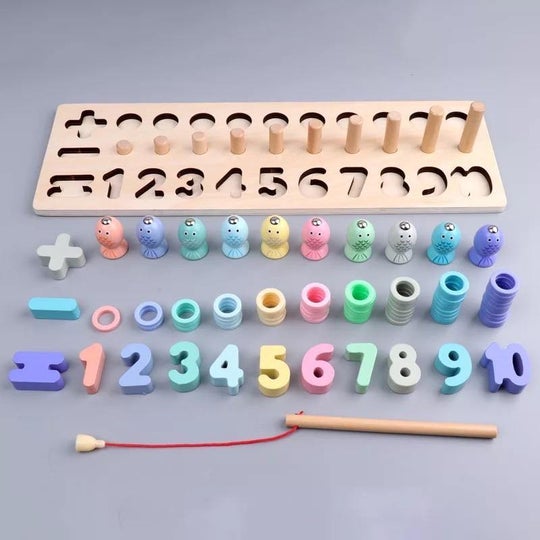 3 in 1 Wooden Math Play Set