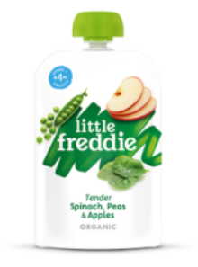 Little Freddie 100g Tender Spinach, Peas & Apples