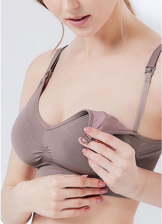 210890P Antibacterial Seamless Nursing Bra (Meryl Skinlife) - Dusty Purple