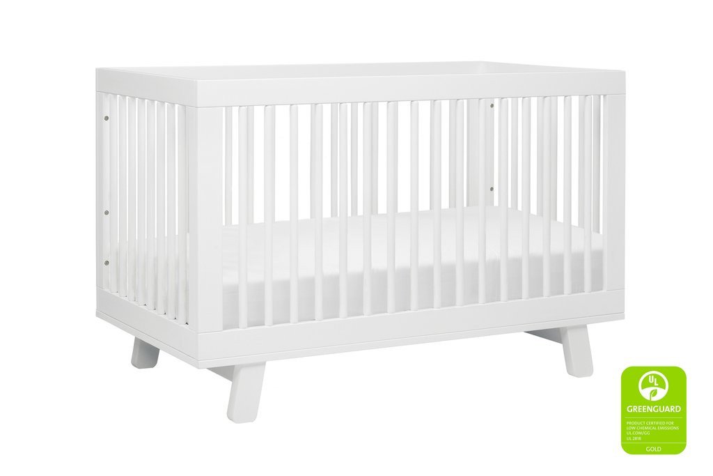 Babyletto Hudson 3-in-1 Convertible Crib with Toddler Bed Conversion Kit - White