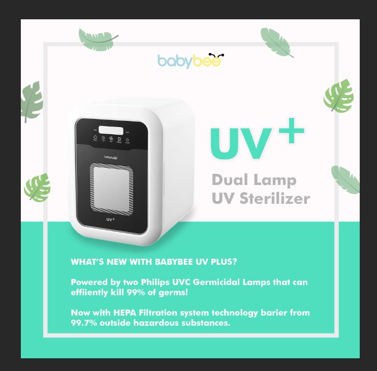 Babybee UV Plus Dual Lamp Sterilizer