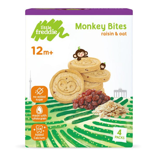 Little Freddie Monkey Bites Raisin & Oats Biscuits