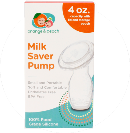 Orange & Peach Silicone Milk Saver Pump