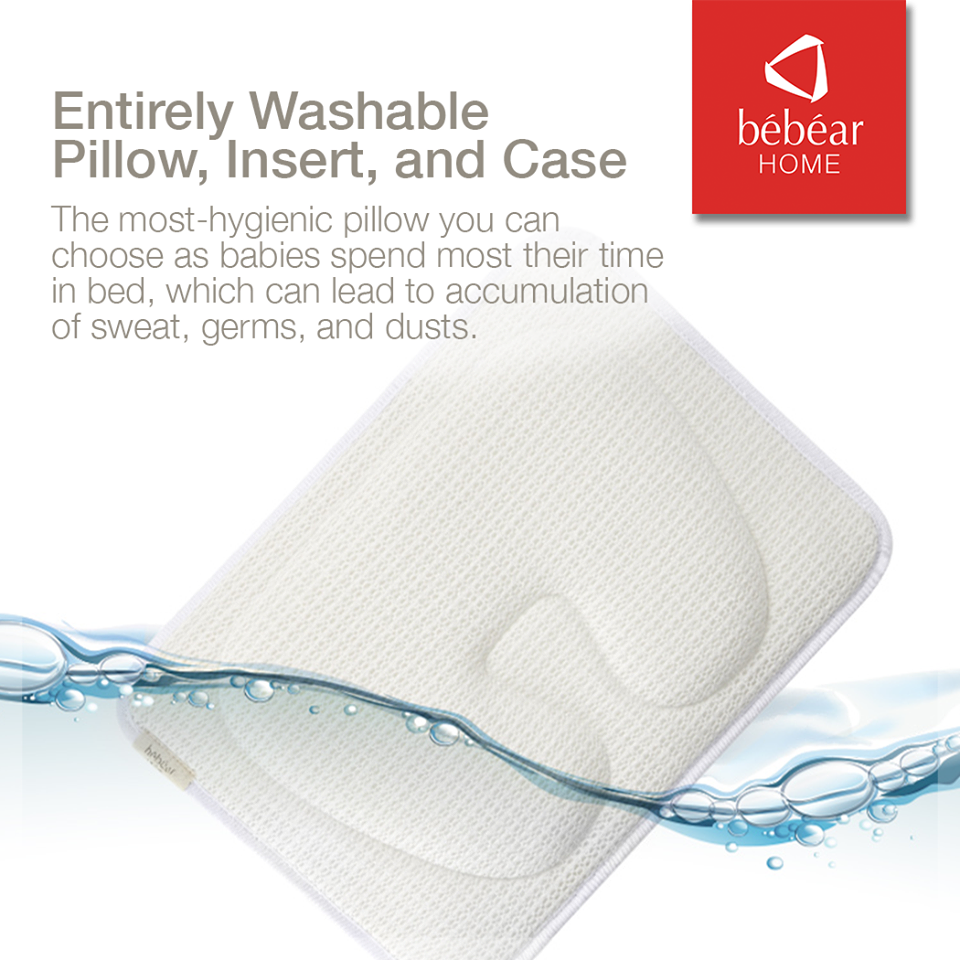 Bebear Adjustable 3D Mesh Pillow - White