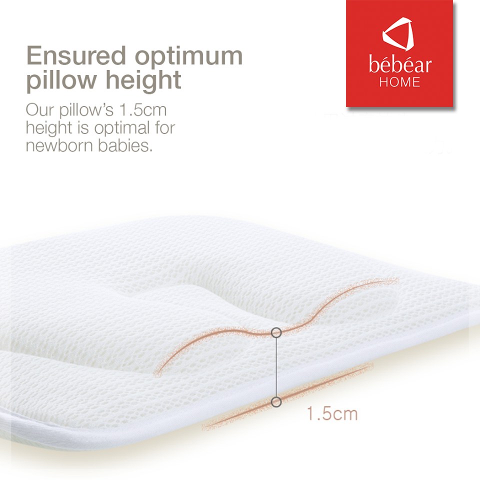 Bebear Adjustable 3D Mesh Pillow - White