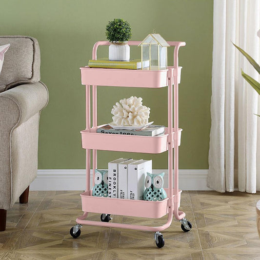 3 Tier Trolley Bfeeding Utility Cart - Pink