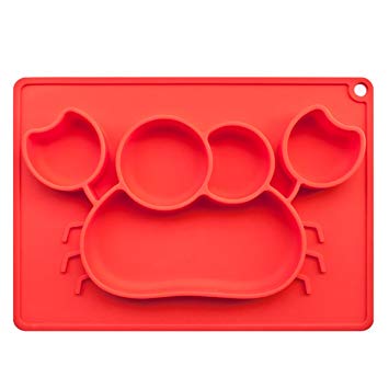 Little Green Crab Silicone Placemat Plate