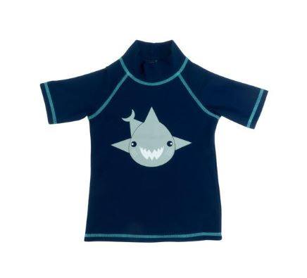 Banz Baby Short Sleeve Rash Top - Shark Navy Blue