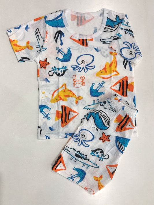 Colorful Patterns Sleeveless & Summer Shorts Seaworld