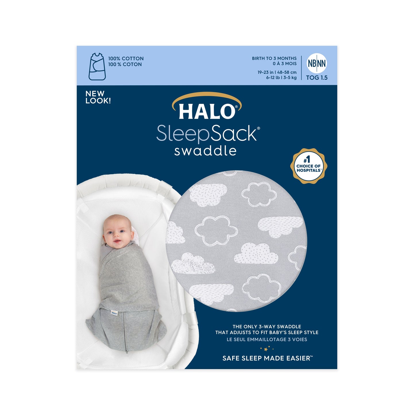 Halo Sleepsack Swaddle - Clouds