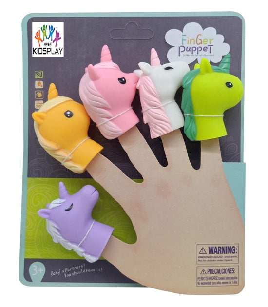 Kidsplay Finger Puppet Unicorn Heads