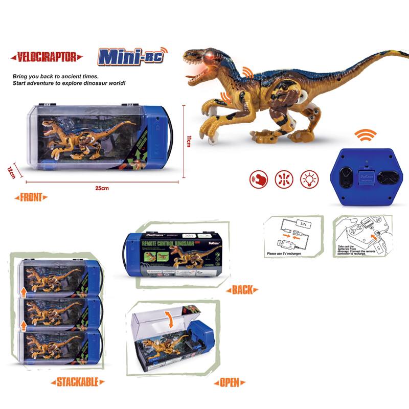 Mini Remote Control Dinosaur - Velociraptor